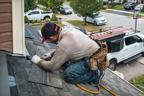 Professional Roofing technician working in Long Beach, IN
